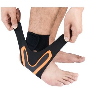 Ankle Support Brace Safety Running Basketball Sports Ankle Sleeves (Option: M-1pc-Left orange) Ankle Support Brace Safety Running Basketball Sports Ankle Sleeves (Option: M-1pc-Left orange)